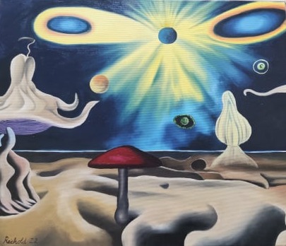 magic mushrooms Ölbild Olga Reichold