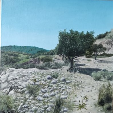 Landschaft Kreta Ölbild Olga Reichold